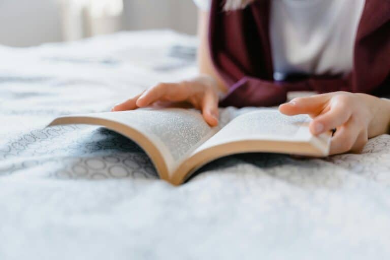 a person reading a book